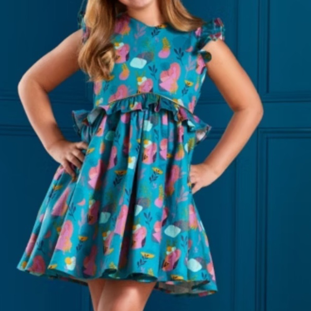 Disney Parks Frozen Anna Printed Ruffle Dress 5/6